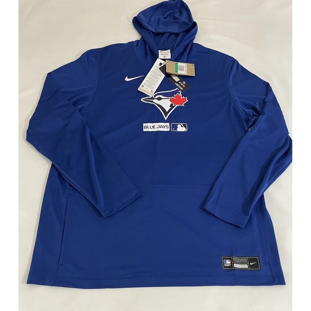 Men's Nike Toronto Blue Jays Authentic Collection Pullover Hoodie Size XL Blue